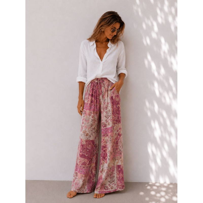 Pantalon soie Inca
