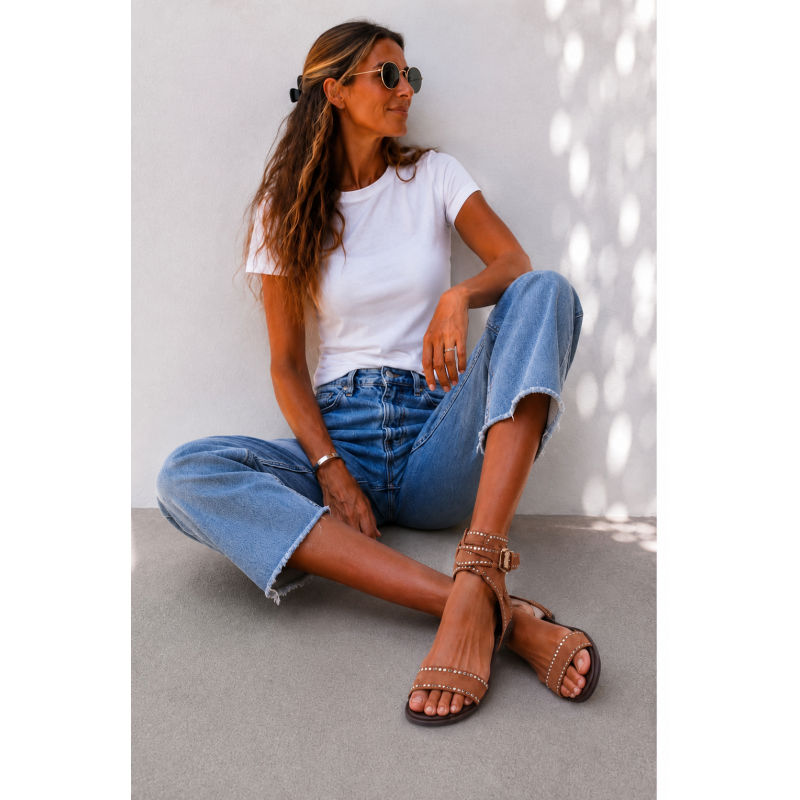 Sandales Ashley camel