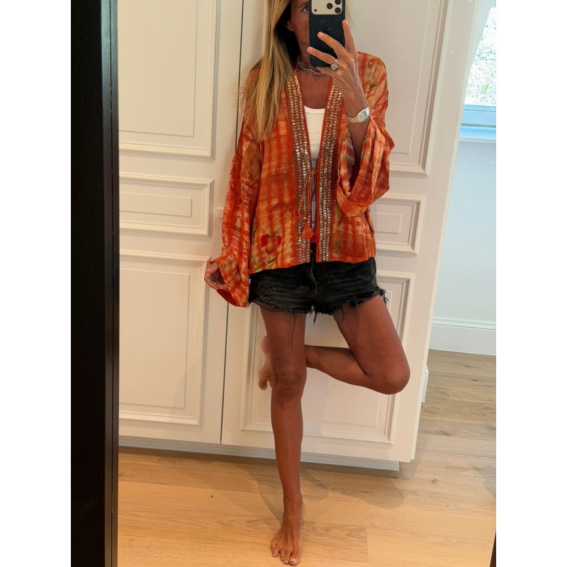 Kimono soie sauvage 8