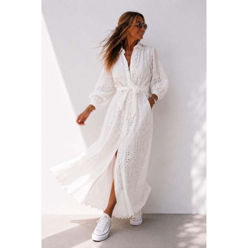 Robe chemise broderie Hélène