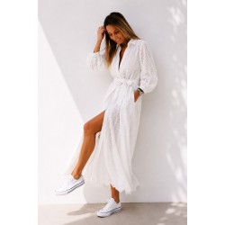 Robe chemise broderie Hélène