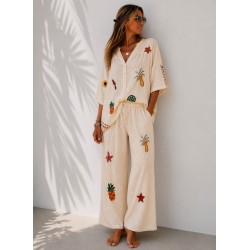 Ensemble brodé Soleil