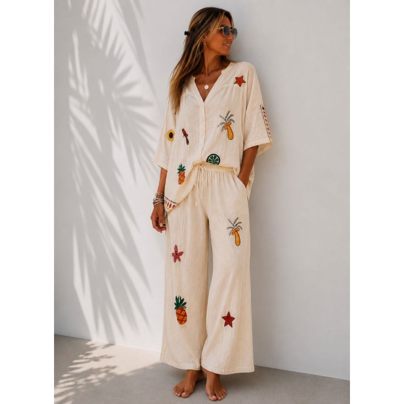 Ensemble brodé Soleil