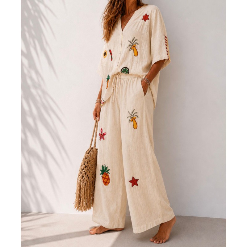 Ensemble brodé Soleil
