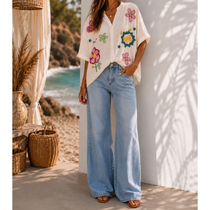 Blouse brodée Cancun