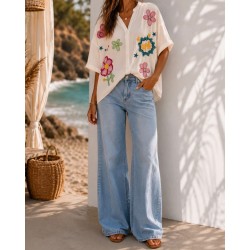 Blouse brodée Cancun