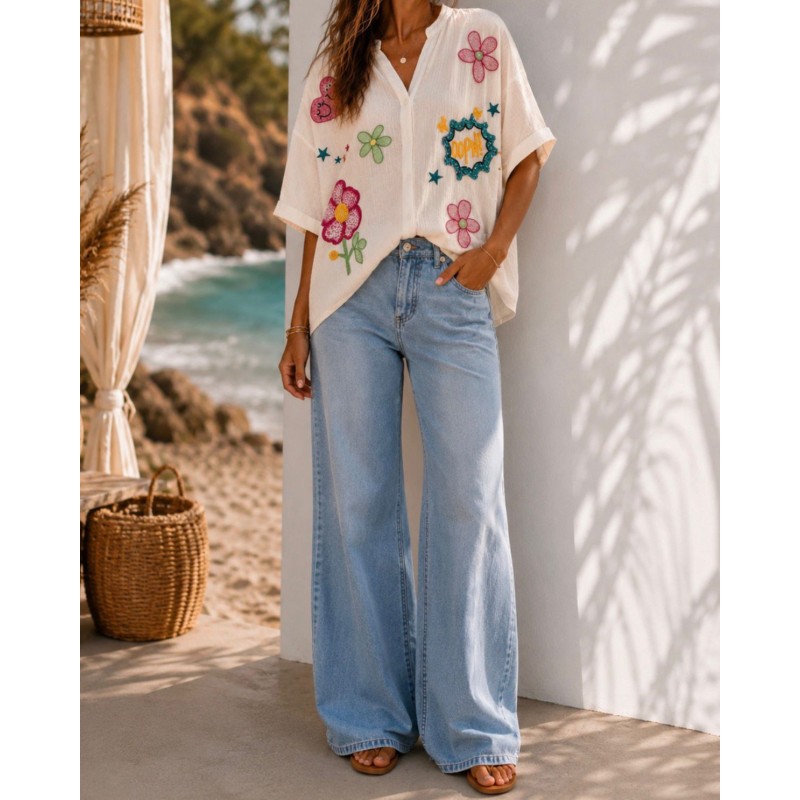 Blouse brodée Cancun
