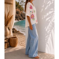 Blouse brodée Cancun