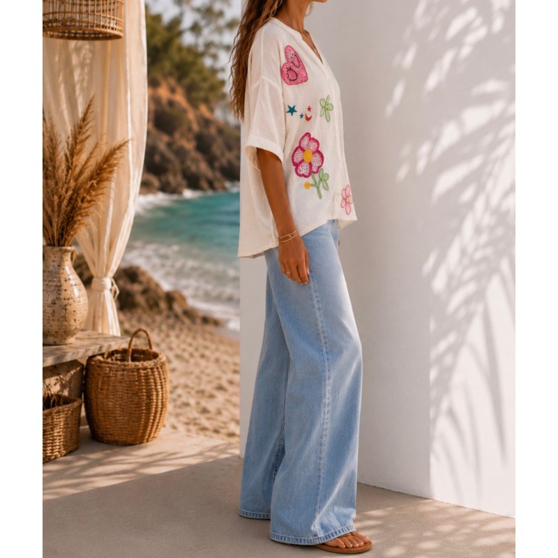 Blouse brodée Cancun
