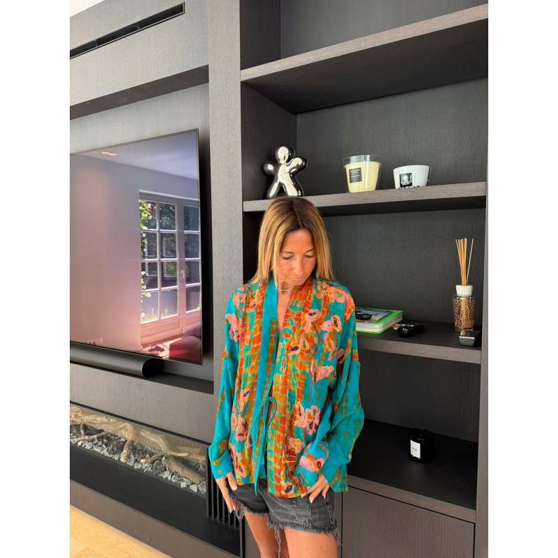 Kimono soie sauvage 5