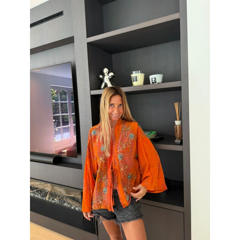 Kimono soie sauvage 1