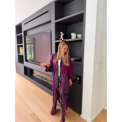 Kimono long soie sauvage 4