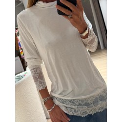 Allonge pull col roulé