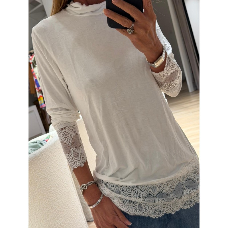 Allonge pull col roulé