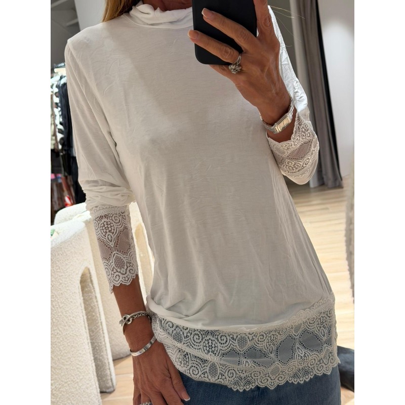 Allonge pull col roulé