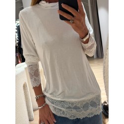 Allonge pull col roulé