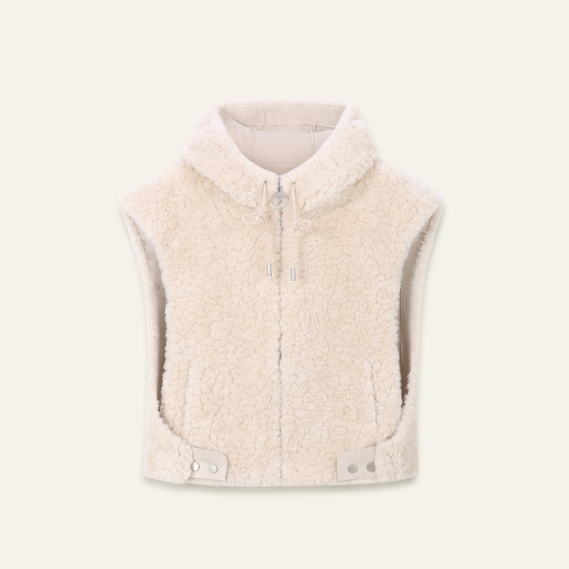 Veste fourrure sans manche Delia