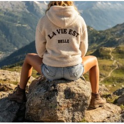 Veste à capuche La vie est belle
