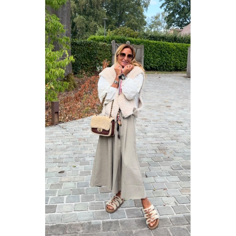 Veste fourrure sans manche Delia