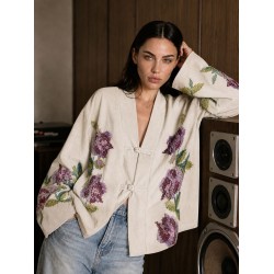 Veste Kimono brodée India