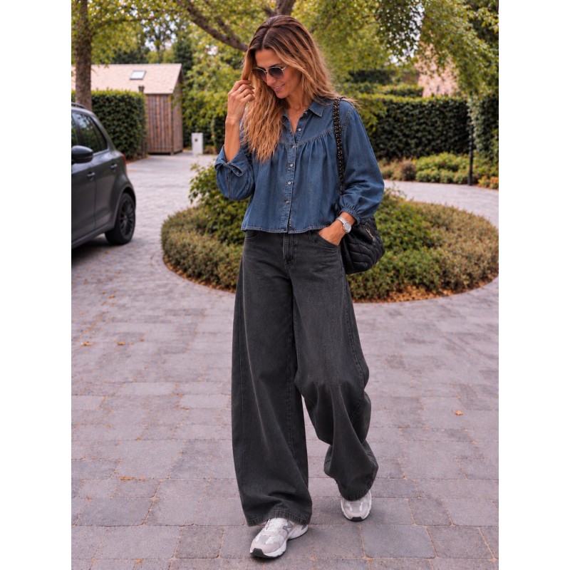 Jeans Barrel Milan noir