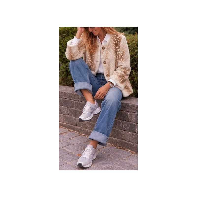 Veste fausse fourrure  Birkin ecru