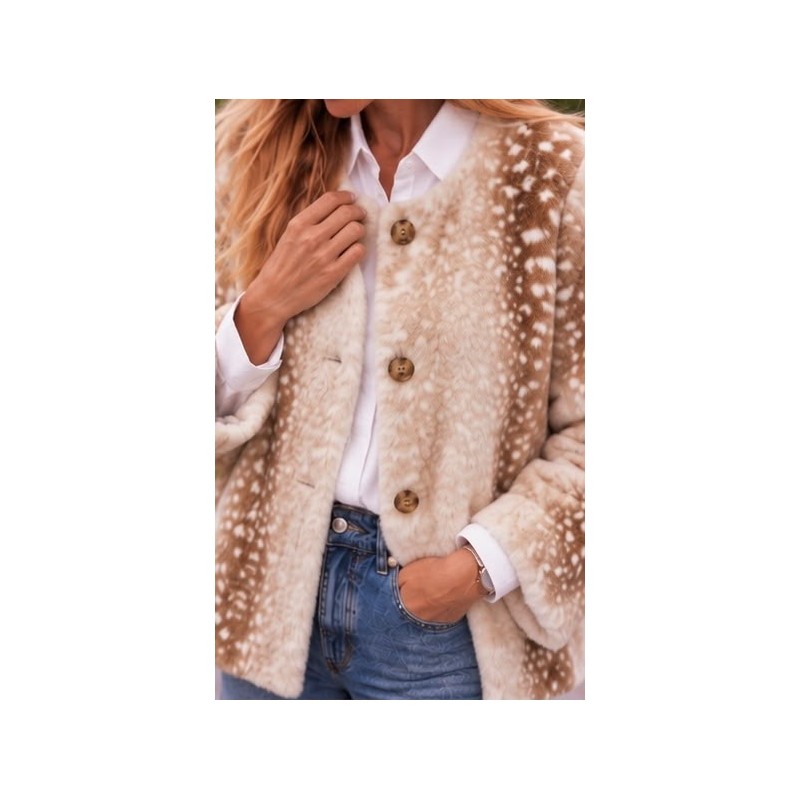 Veste fausse fourrure  Birkin ecru