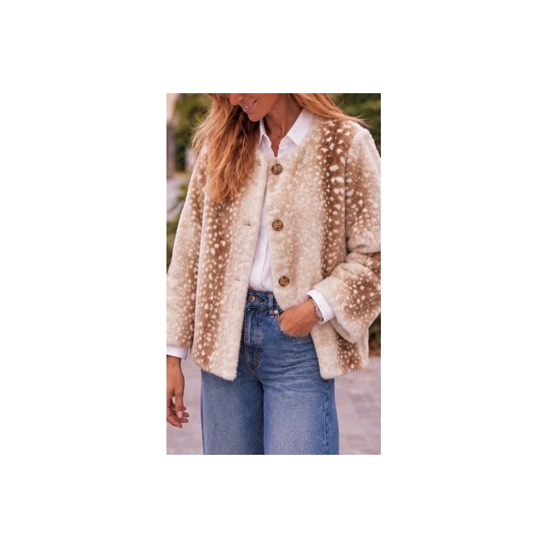 Veste fausse fourrure  Birkin ecru