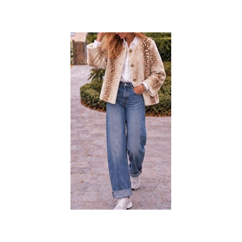 Veste fausse fourrure  Birkin ecru