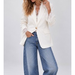 Blazer poignet dentelle Camille