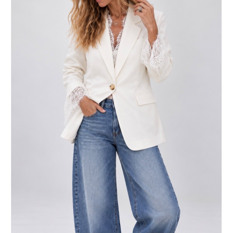 Blazer poignet dentelle Camille