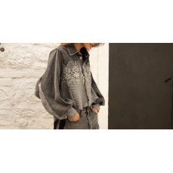 Veste bi matière Tasha