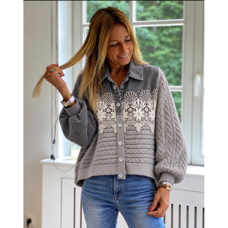 Veste bi matière Tasha