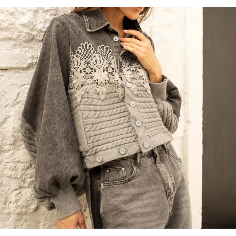 Veste bi matière Tasha
