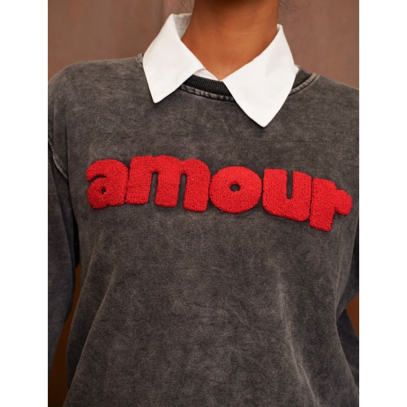 Sweat délavé Amour