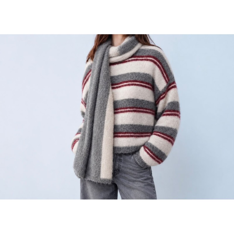 Ensemble pull écharpe Mara