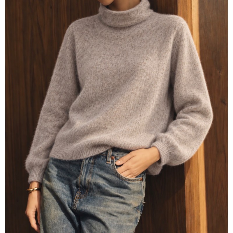 Pull Merinos col roulé