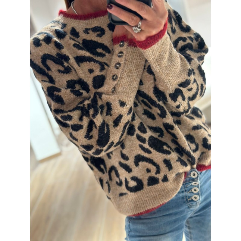 Pull léopard Max