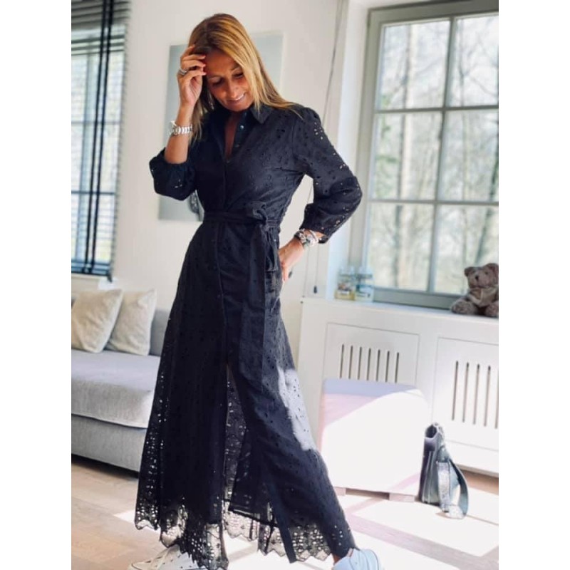 Robe chemise broderie Hélène
