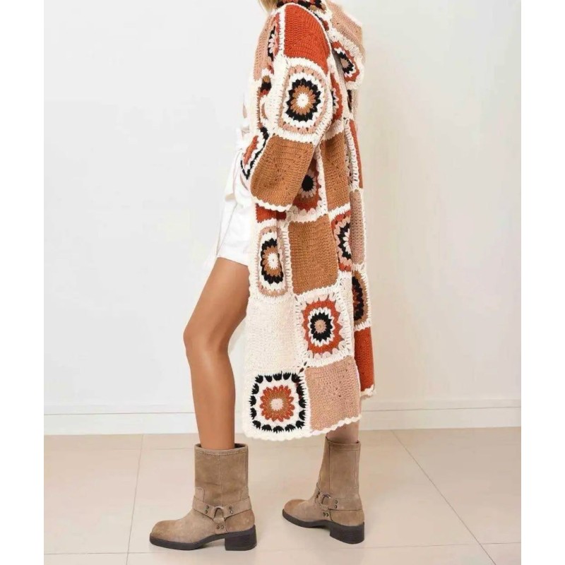 Long gilet broderie India