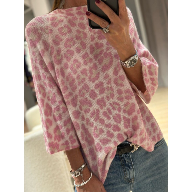 Pull Léopard Pink